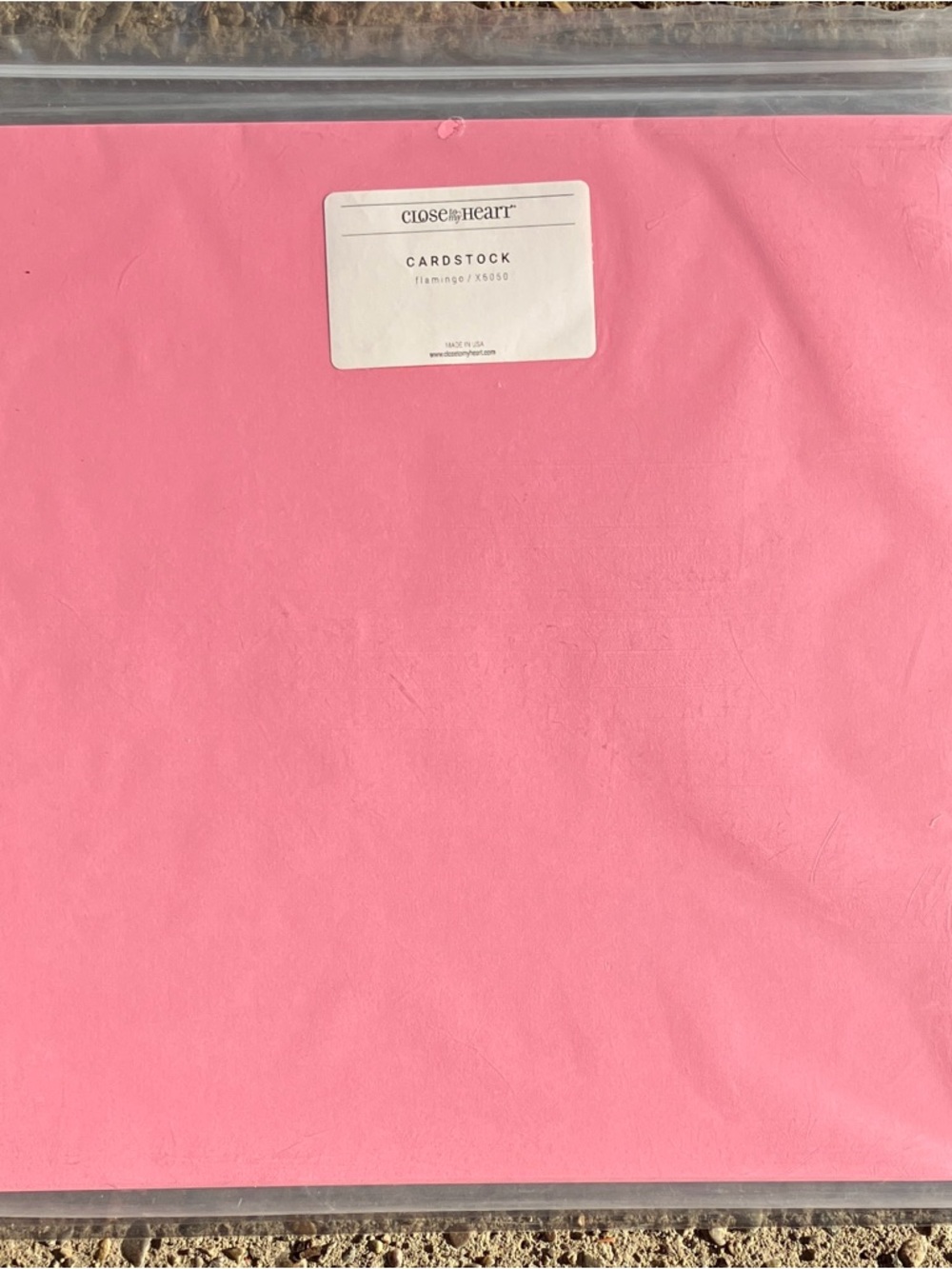 Close to My Heart Flamingo Pink Cardstock - Premium Craft Paper